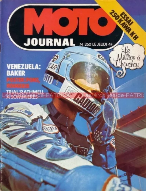 MOTO JOURNAL  260 KAWASAKI KH 250 Grand Prix FIM du Venezuela ; DAYTONA 1976