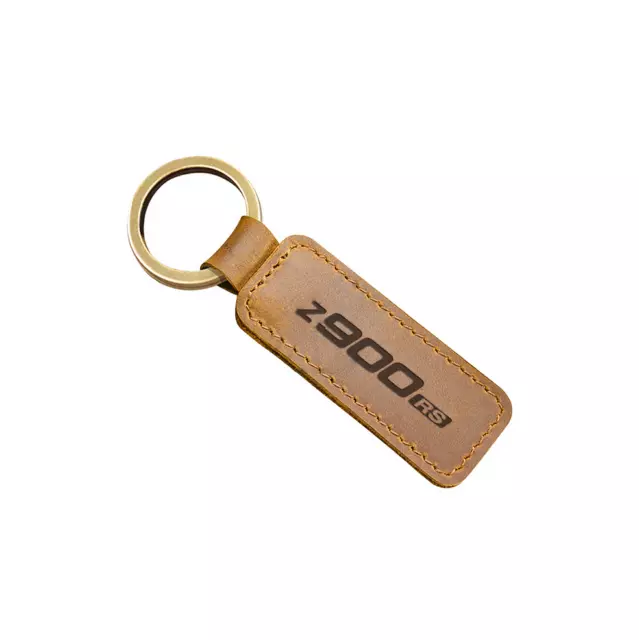 Key Ring Keychain Leather Gift Motorcycle Accessories Brown for Kawasaki Z900 RS
