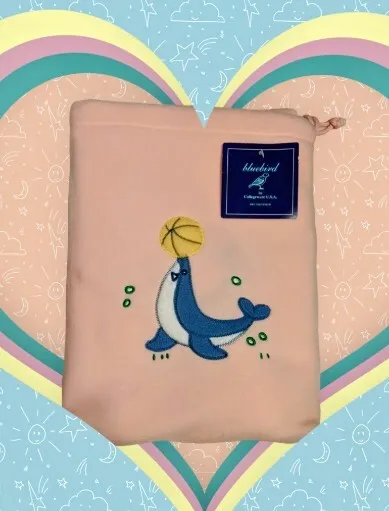 BLUEBIRD Baby Swaddle Blanket Gift Matching Carry Bag Pink DOLPHIN Playing