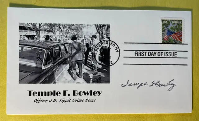 Signed Temple F. Bowley First Day Cover Autograph Fdc - Jfk Assassination