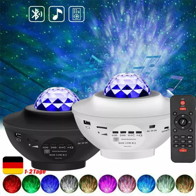 LED Sternenhimmel Lampe Projektor Bluetooth Galaxy Musik Starry Stern Nachtlicht