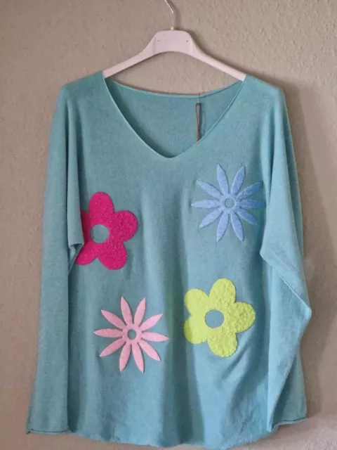 süßer weicher Hippie Boho Sommer Pullover Pulli Damen Gr 36 38 40 42 S M L XL 🌺