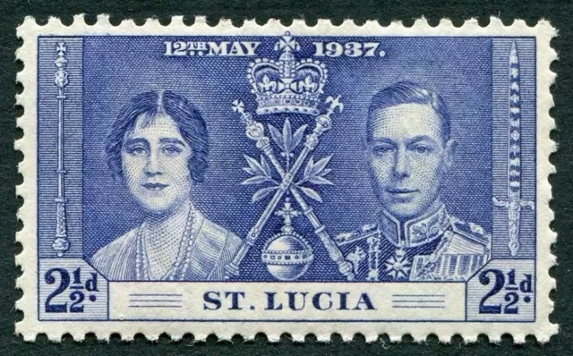 ST. LUCIA 1937 2 1/2d blue SG127 mint MH FG Coronation Omnibus Issue e ##W26