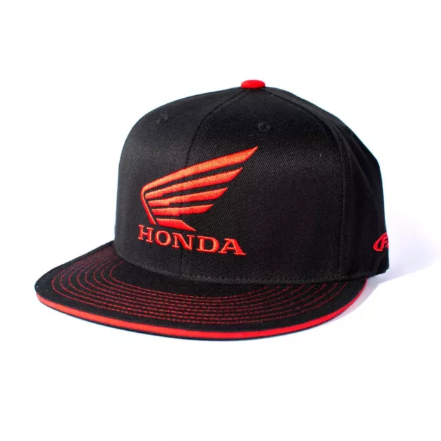 Factory Effex Honda Wing Black Flex-Fit Hat Cap Adult Licensed CR CRF CBR XR NEW