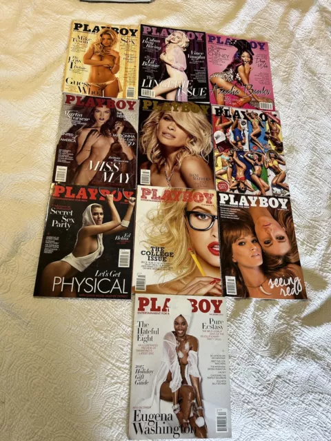 2015 Playboy Magazine Lot Year w/ Centerfolds XXX Adult Hugh Hefner