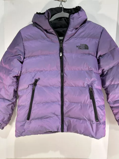 THE NORTH FACE Girls Hyalite Down Jacket Sweet Violet/Iridescent Large purple