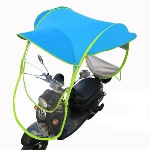 Parapioggia Per Moto Scooter Bici Copertura Pioggia Impermeabile Coprimoto Nero