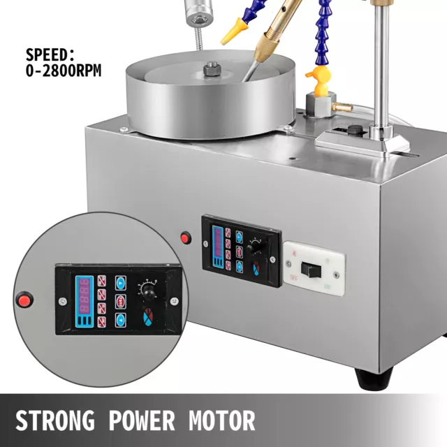 Lucidatrice per Gioielli Lucidante Smerigliatrice da Banco 2800RPM con Pompa 3