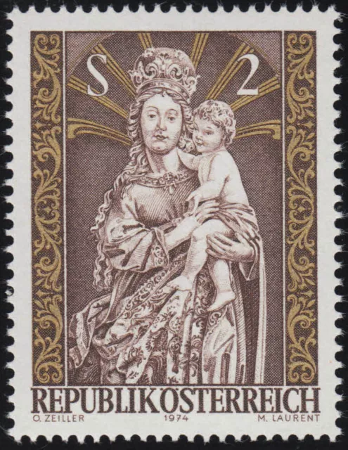 1472 Weihnachten, Maria mit Kind, Holzplastik, 2 S, postfrisch **
