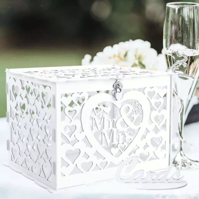 Caja de tarjetas de boda, caja de sombra para tarjetas de regalo, sobre de boda, caja de ahorros con