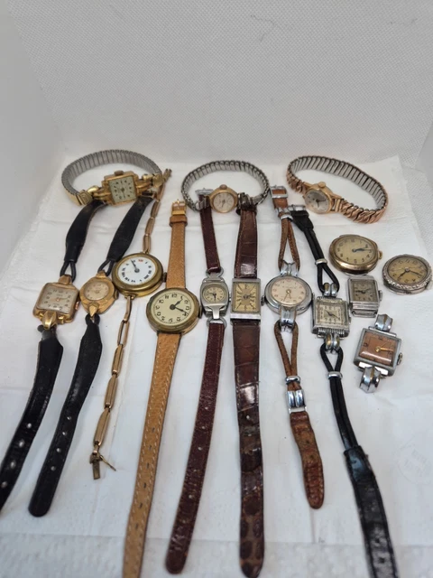 MONTRE FEMME ANCIENNE LOT or argent et pl or vintage EUR 38,50 - FR