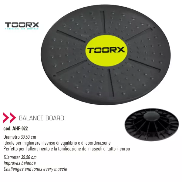 TAVOLA PROPRIOCETTIVA TOORX Balance Board FITNESS Yoga EquilibrioCoordinazione