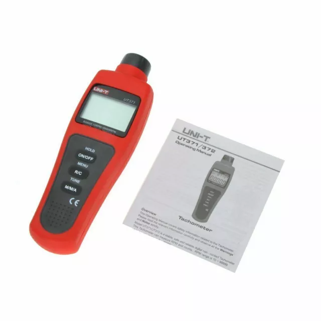 UNI-T UT371 Digital Tacho Meter 10 to 99999 RPM Non-Contact Tachometer Data H 3