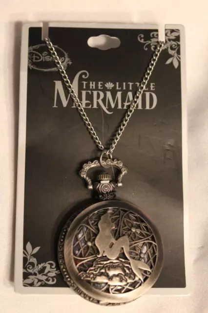 The Little Mermaid Necklace Pendant Chain Pocket Watch