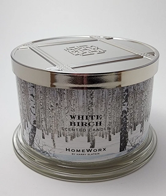 HomeWorx by Harry Slatkin WHITE BIRCH Candle 4 Wick NEW
