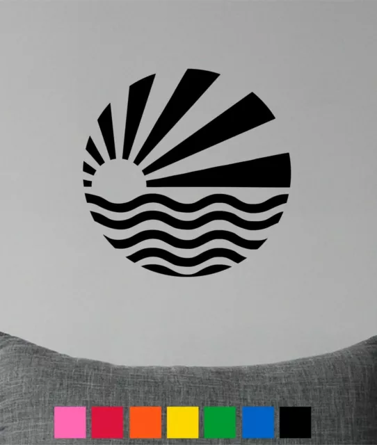 Art Deco Sunburst Motif Wall Art Matt Vinyl Sticker Cupboard Decal FACING RIGHT