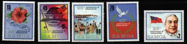 Samoa Sg744/8 1987 Independence Mnh