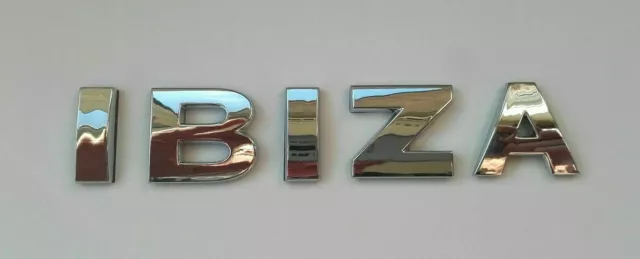 New 25mm Chrome 3D Self-adhesive Car Letters badge emblem sticker Spelling IBIZA