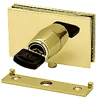 CRL EH100KA Brass Square Plunger Lock with Strike - Keyed Alike
