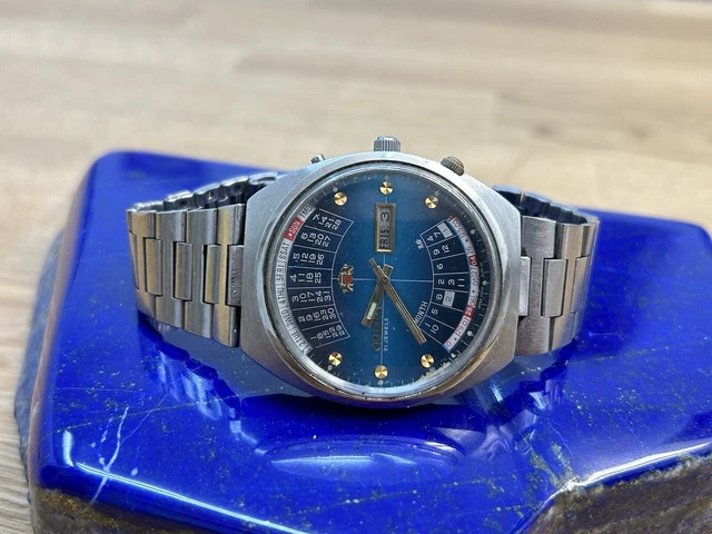 ORIENT ARMBANDUHR AUTOMATIK 469672 mit ewigen Kalender TOP 1970er Jahre