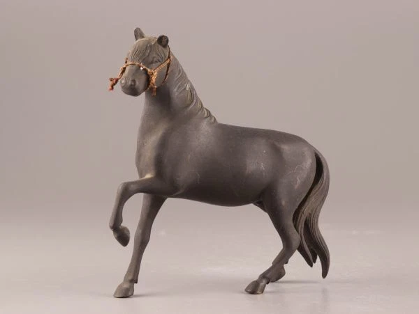 HORSE Bronze Statue 7.6 inch MEIJI Japanese Antique Old Metal Figurine Figure