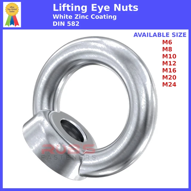 M6 M8 M10 M12 M16 M20 M24 Lifting Eye Nuts Galvanic Zinc Female Metric