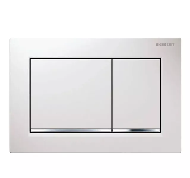 Geberit Betätigungsplatte Omega30 Drückerplatte WC 2 Mengen weiß/chrom 115080KJ1