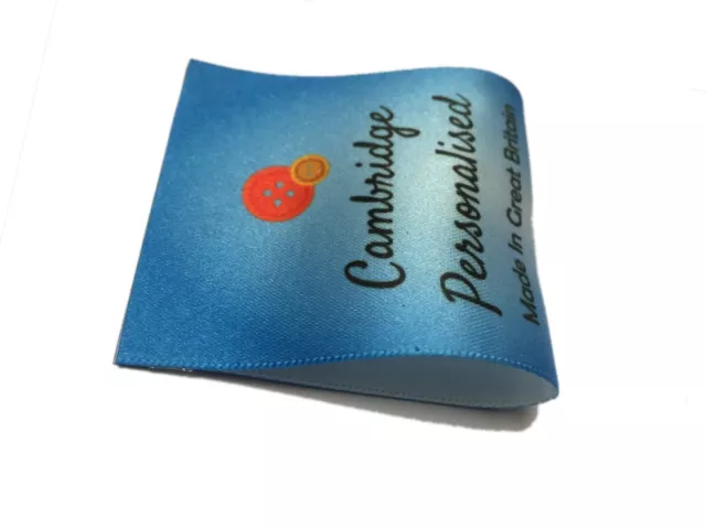 25mm Full Colour Bespoke Personalised Clothing Garment Loop Labels Sew In Craft