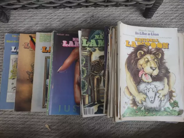 Lot Of 19 Vintage National Lampoon Magazines, 1970s