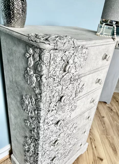 Stunning, Bespoke Upcycled Chest Of Drawers