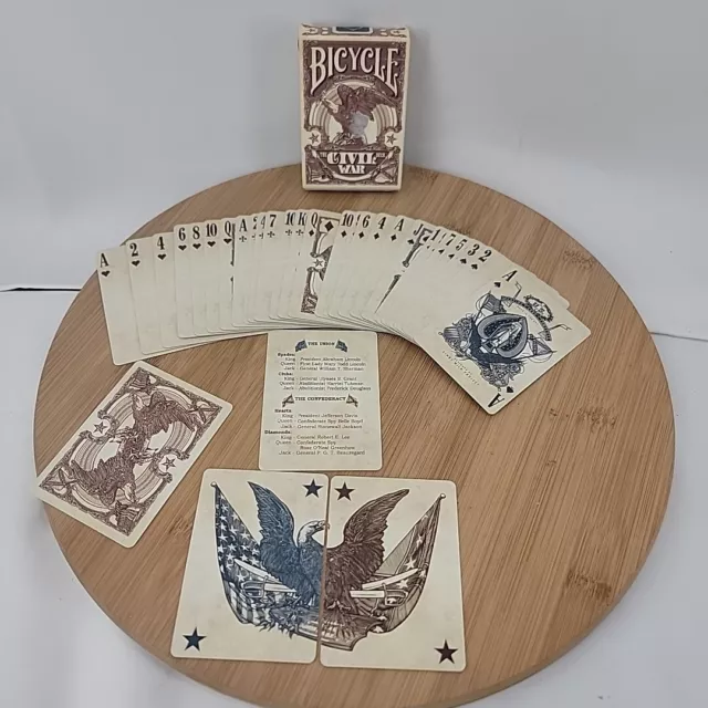 Biycle Playing Cards The Civil War Deck Opened