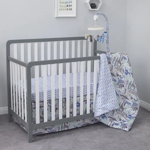 Juego de cama para cuna Dwell Studio Safari Skies de 7 piezas incluye móvil/manta/sábanas++