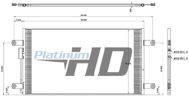 Freightliner Cascadia 125 Air Conditioner Condenser 0 3308746