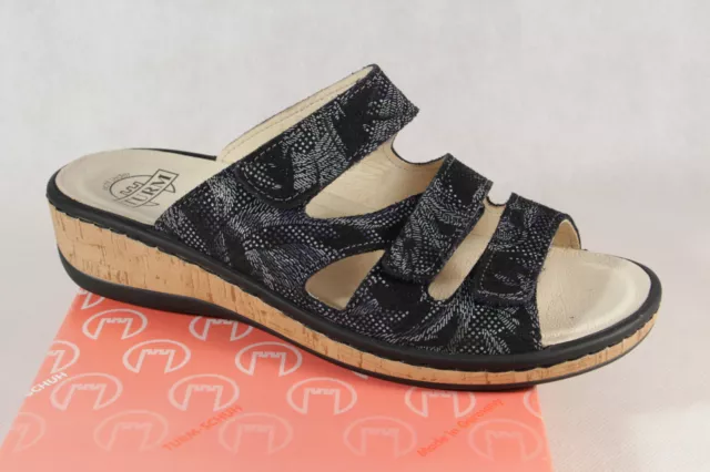 Turm Mules Femmes Chausson Sandales Cuir Véritable Bleu Neuf