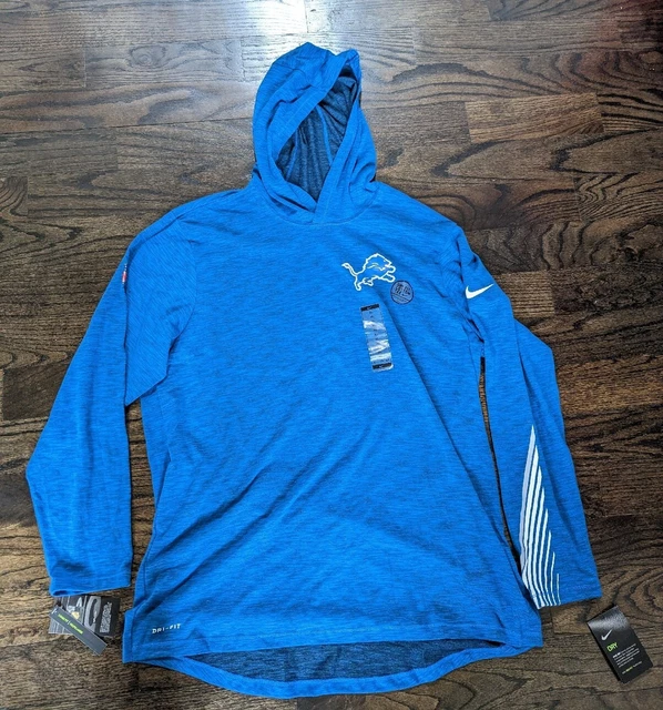 Mens Nike Detroit Lions NFL On Field Long Sleeve Lightweight Hoodie Sz XL Mens Nike Detroit Lions NFL On Field Long Sleeve Lightweight Hoodie Sz XL