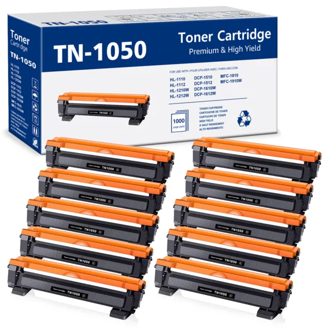 1-10XXL Set Toner für Brother DCP1510 DCP1612W MFC1810 MFC1910W HL1110 TN-1050XL