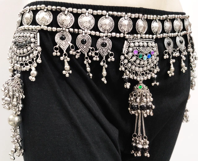Elegant BELT Tribal Fusion Belly Dance Boho Gypsy Kuchi Skirt Costume Jewelry
