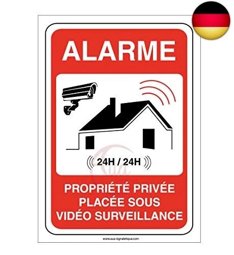 AUA SIGNALETIQUE - Panneau Propriété Privée sauf Résidents - 230 mm, Aluminium Dibond 3mm