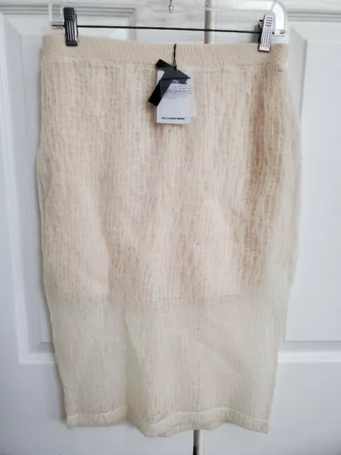 New NWT T BY ALEXANDER WANG Ivory Skirt Size Medium Original Price $315