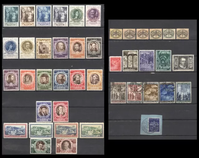 Vatican 1942-1949- Lot of stamps-MH-Used A226