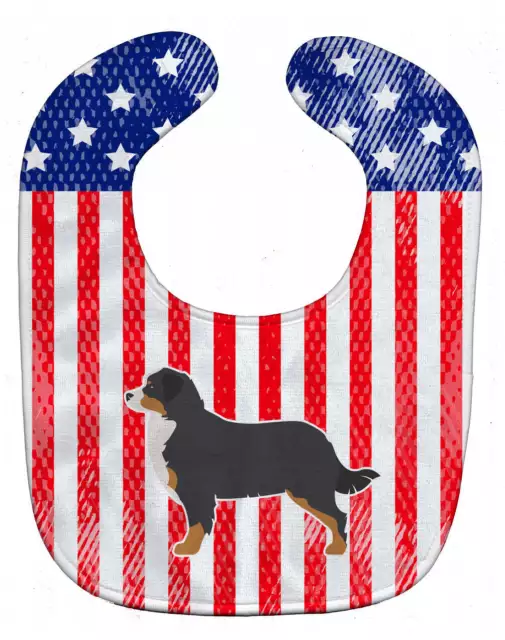 USA Patriotic Bernese Mountain Dog Baby Bib BB3319BIB-S