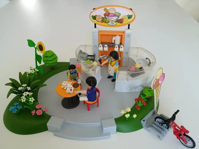 Set Playmobil Glacier Et Vélo 3244 Avec Magasin De Glaces 1733 - Occasion
