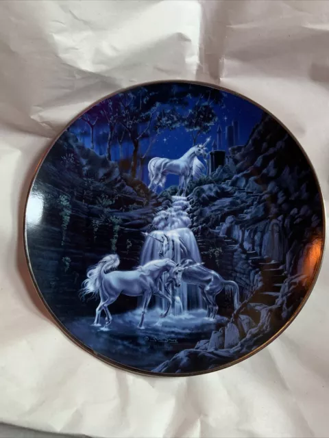 Franklin Mint LtdEd Royal Doulton Fine Bone China Serenity Of The Unicorn Plate