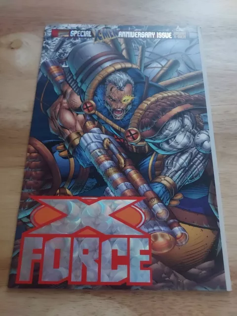 X-Force #50 (1995) 9.4 NM / Liefeld Variant Gatefold W/ Foil Inlay!