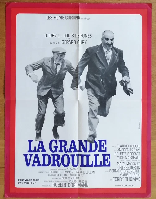GRANDE VADROUILLE Louis De Funes bourvil affiche cinema originale 80x60 cm '66