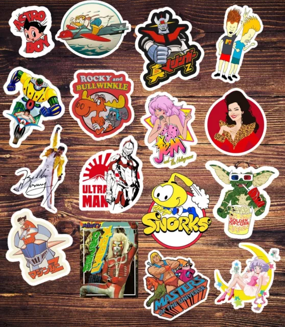 Lotto 32 Adesivi stickers vintage CARTOONS FILM ( Anni 70/80/90 )