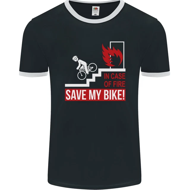 Emergency Save My Bike Motorcycle Biker Mens Ringer T-Shirt FotL