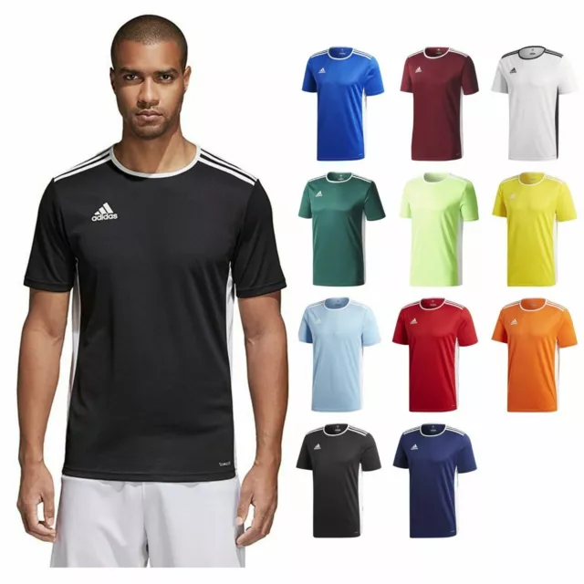 T-shirt da uomo Adidas Entrada 18 Climalite manica corta top calcio taglia S M L XL 2