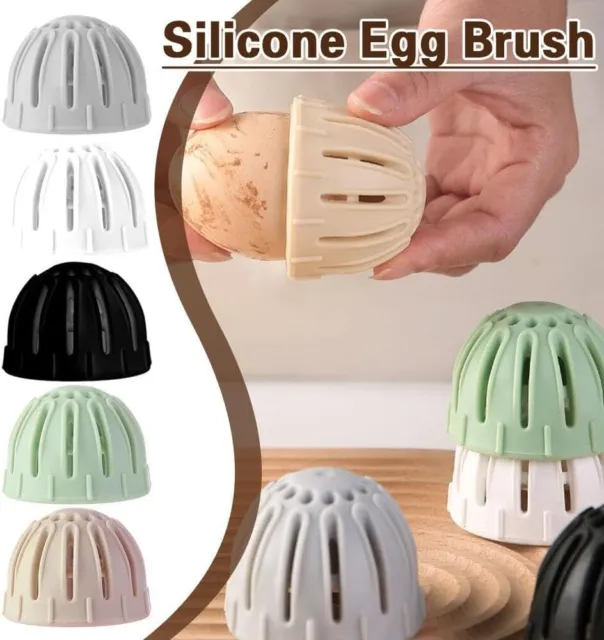 SILICONE EGG CLEANING Brush Easy to use Egg Cleaner Portable Egg Brush  Kitchen $13.26 - PicClick AU