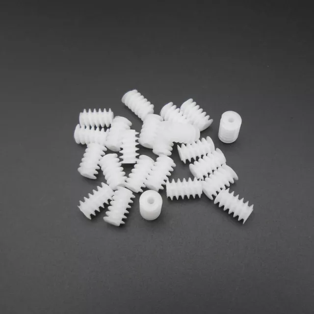 100Pcs/Lot 0.5M 6MMX10MM 6*10 Bore 2MM 1.95MM Worm Reduction Gear Plastic 6102A